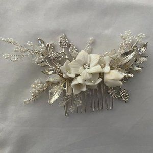 Antique Pearl Flower Comb